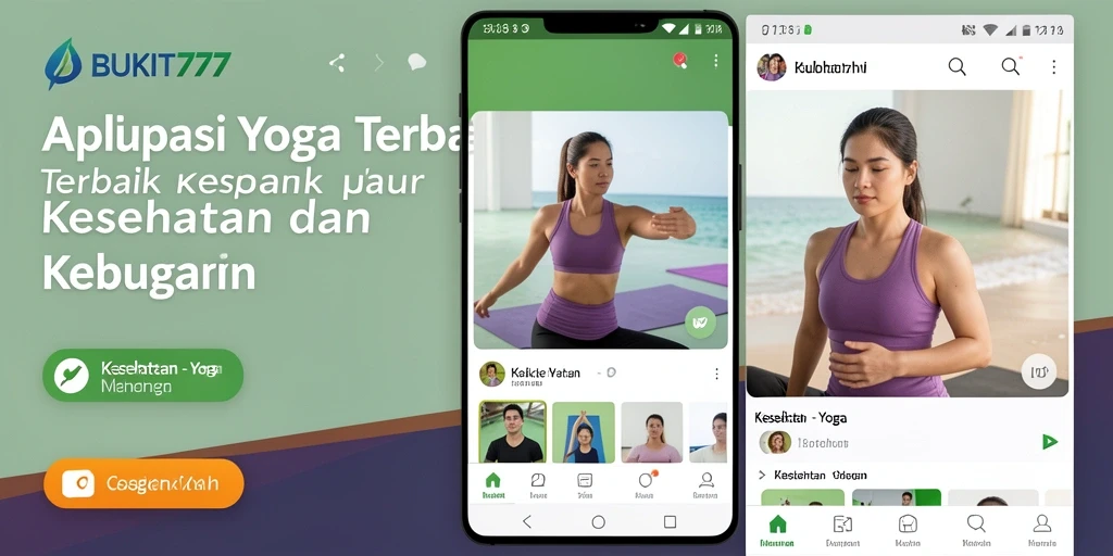Antarmuka BUKIT777 menampilkan berbagai pilihan latihan yoga yang menarik.