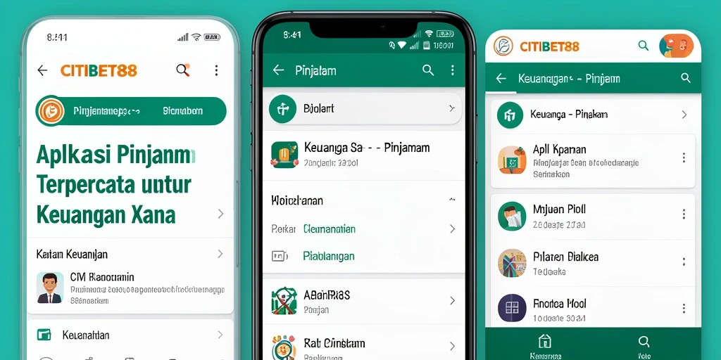 Tampilan antarmuka aplikasi CITIBET88 untuk pengajuan pinjaman.