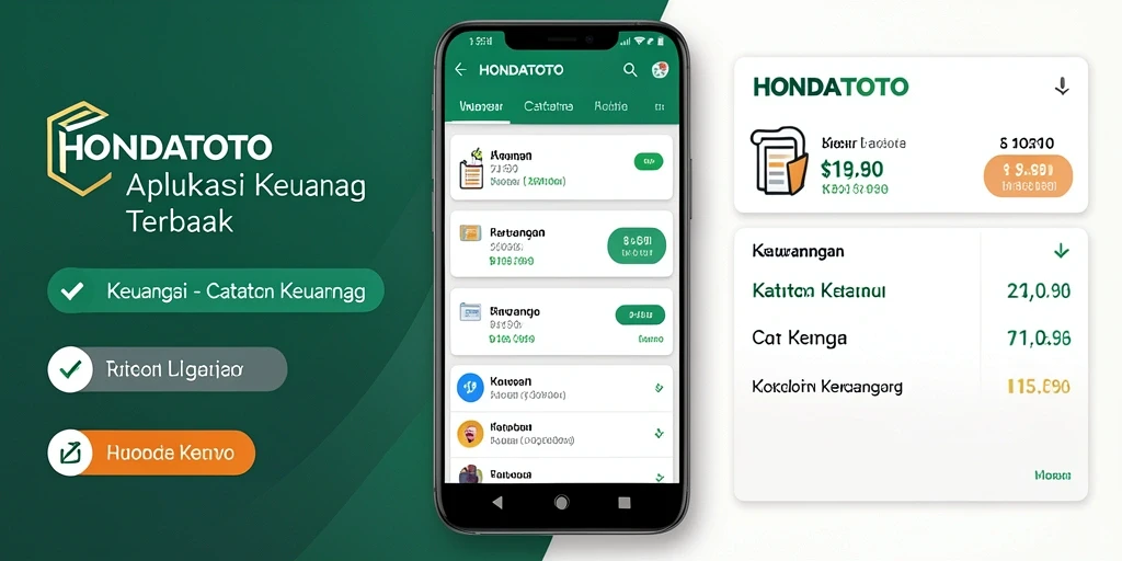 Tampilan antarmuka HONDATOTO untuk manajemen Catatan Keuangan yang efisien.