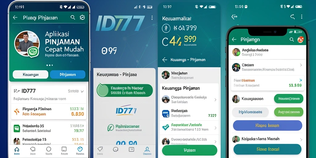 Tampilan antarmuka aplikasi Pinjaman ID777 yang mudah digunakan.