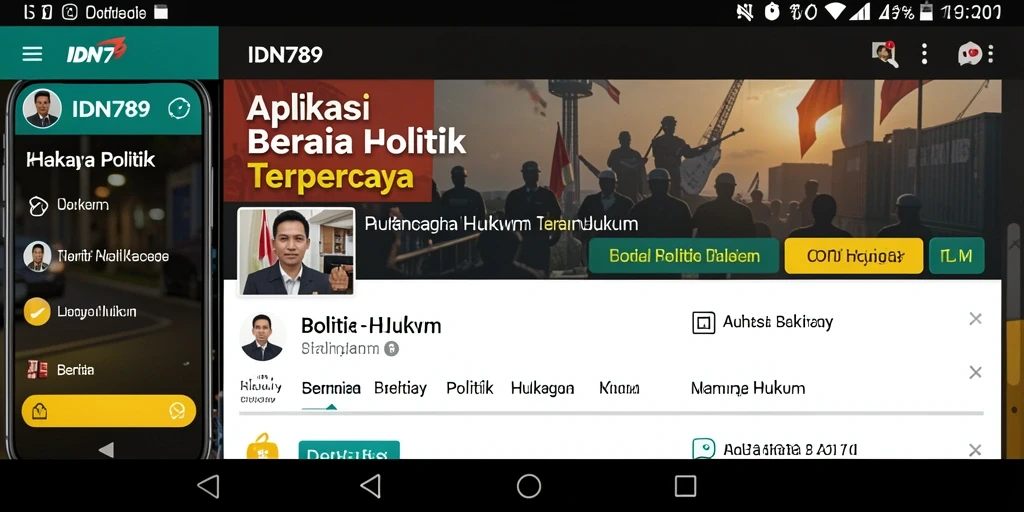 Tampilan antarmuka aplikasi IDN789 yang user-friendly dan informatif.
