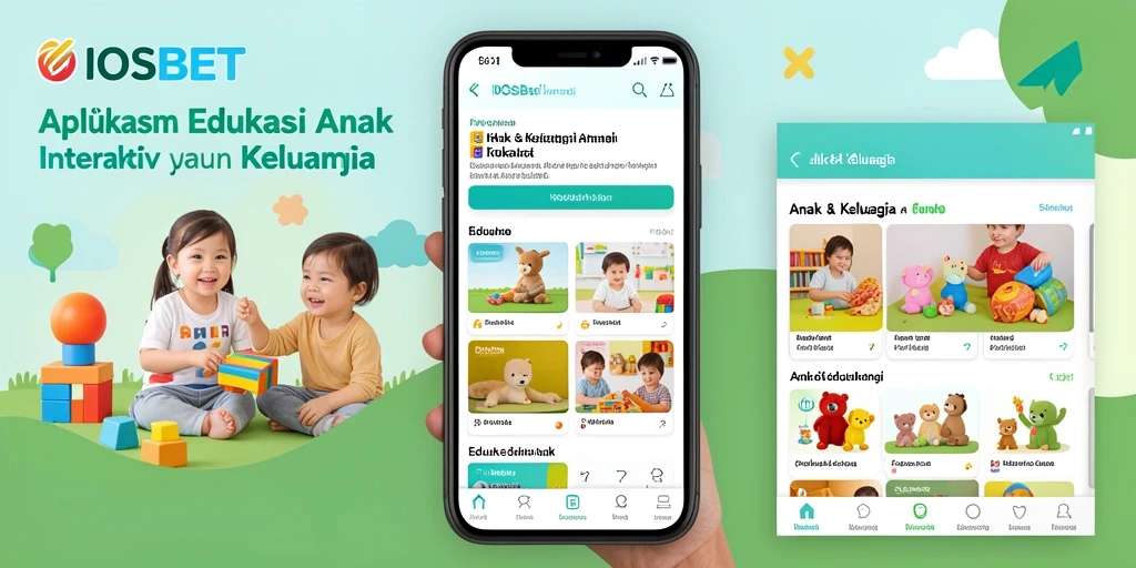 Tampilan antarmuka aplikasi IOSBET yang ramah anak.