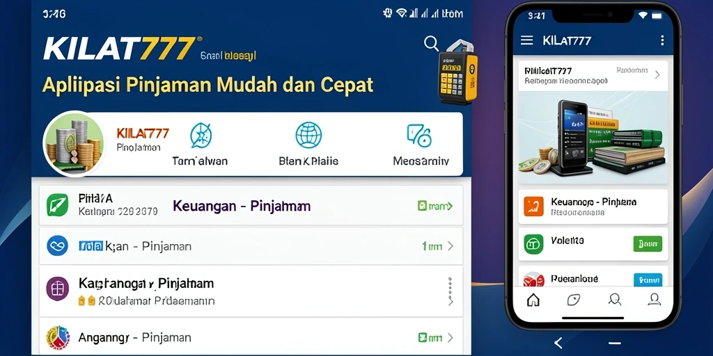 Antarmuka KILAT777 yang sederhana dan fungsional untuk pinjaman.