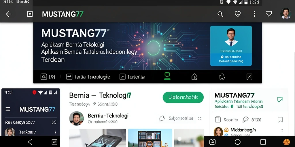 Antarmuka aplikasi MUSTANG77 yang modern dan mudah digunakan.