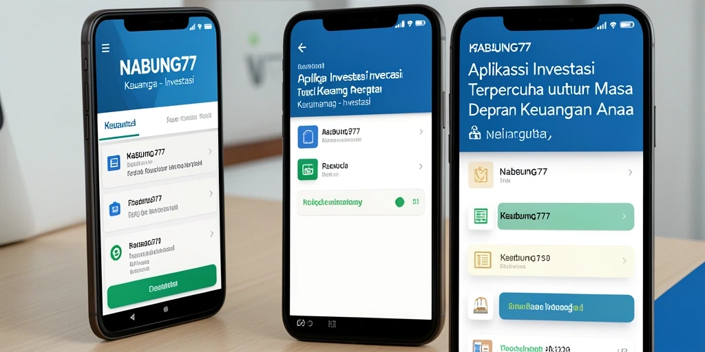 Antarmuka pengguna NABUNG77 yang menarik dan mudah dinavigasi.