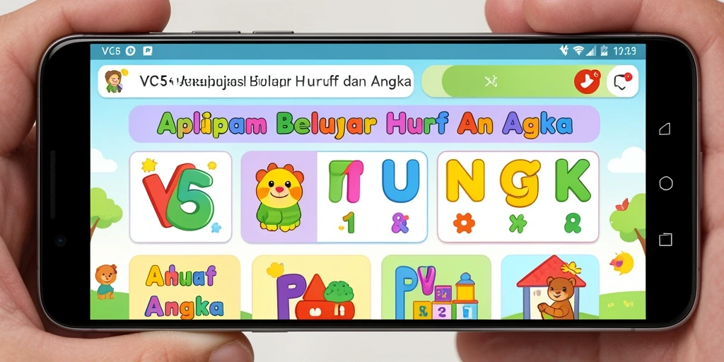 Tampilan antarmuka VC5 yang interaktif dan ramah anak.