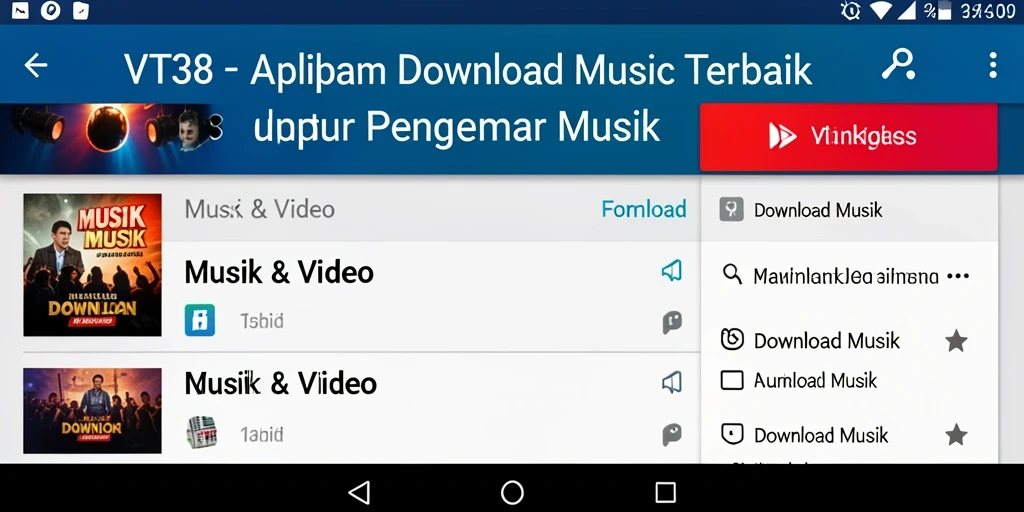 Antarmuka sederhana dan mudah digunakan untuk mengunduh musik.