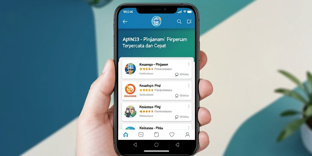 Antarmuka aplikasi WIN33 yang user-friendly untuk pinjaman.