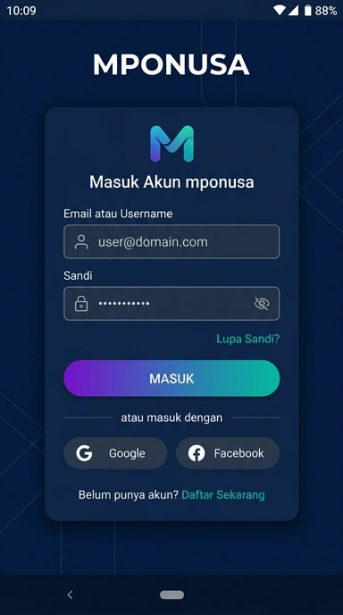 Masuk ke Akun mponusa Anda dengan Mudah